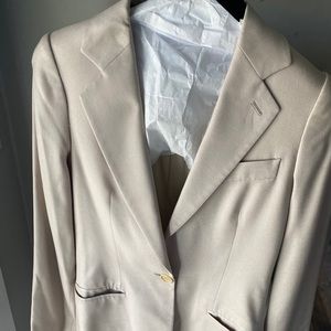 Giorgio Armani Cashmere and Silk Tan Blazer